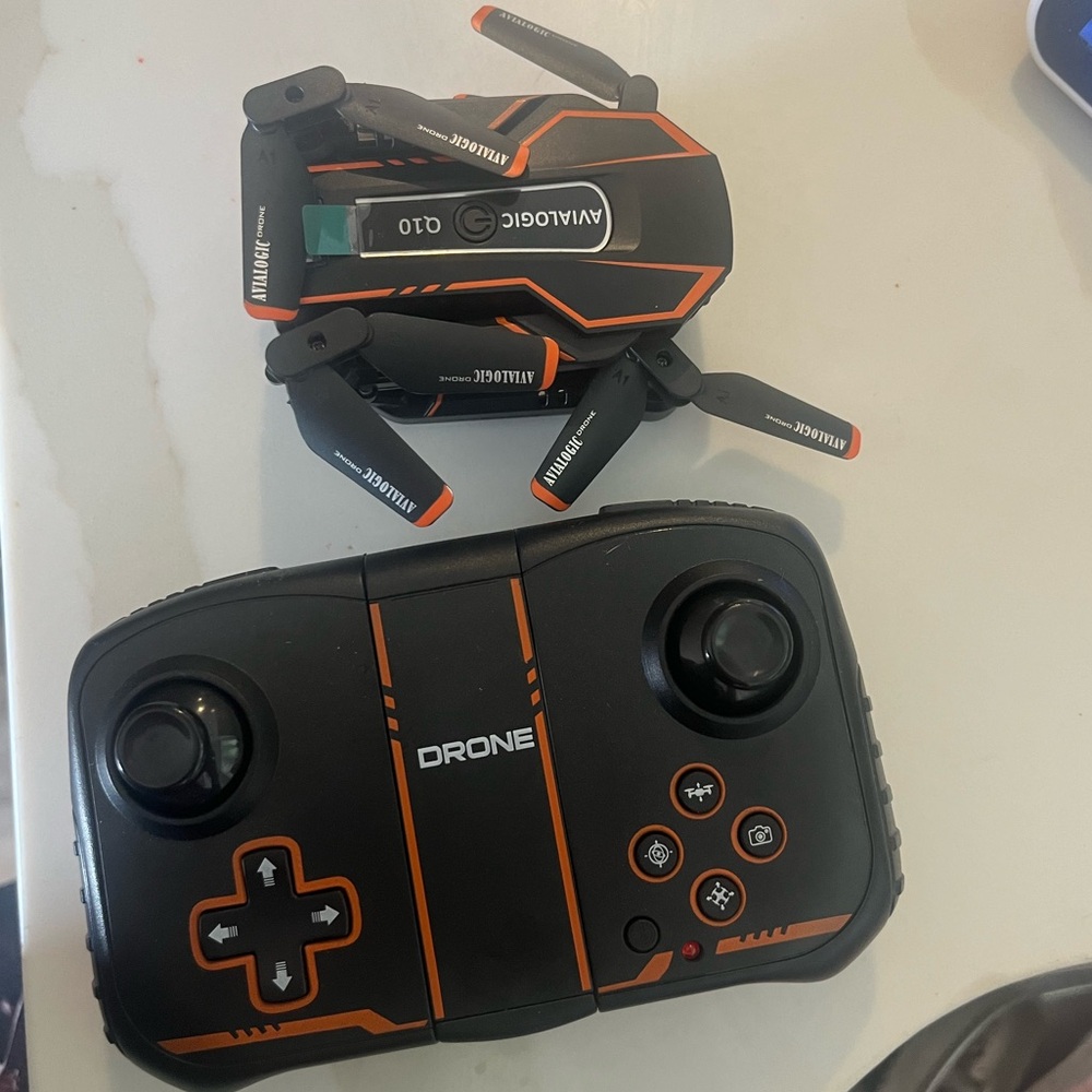 Avialogic Black and Orange Drone with Controller